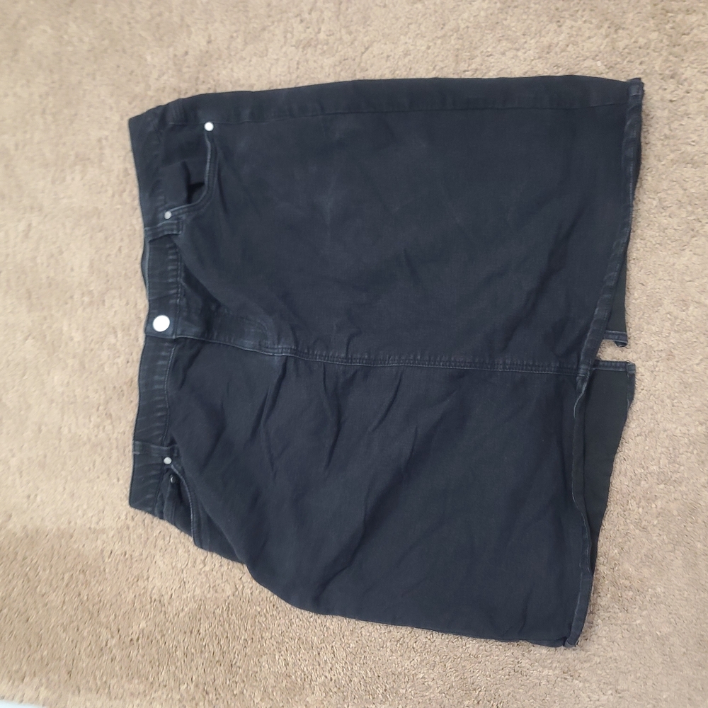 Black Denim Skirt